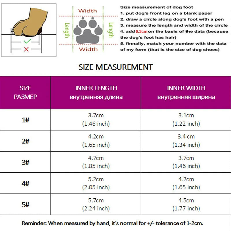 Leather Waterproof Boots Winter Warm Dogs Reflective Sherpa Leather