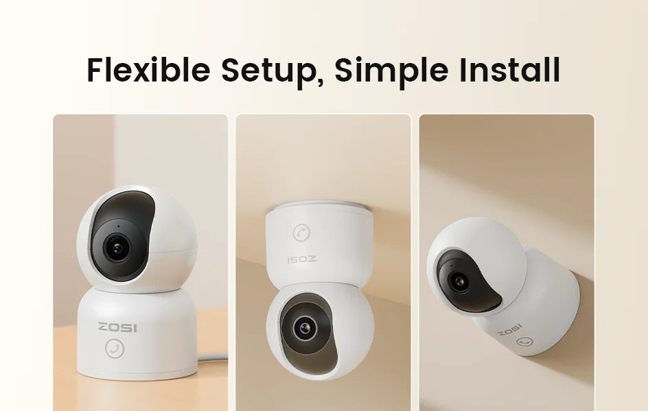 Indoor Pan/Tilt Smart Security IP Camera 2K/4K 360° Baby/Pet Monitor