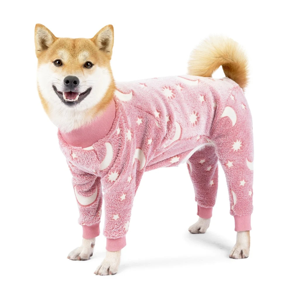 Dog Jumpsuit Warm Fleece Pajamas Pet Overalls. Small to Large Dogs
