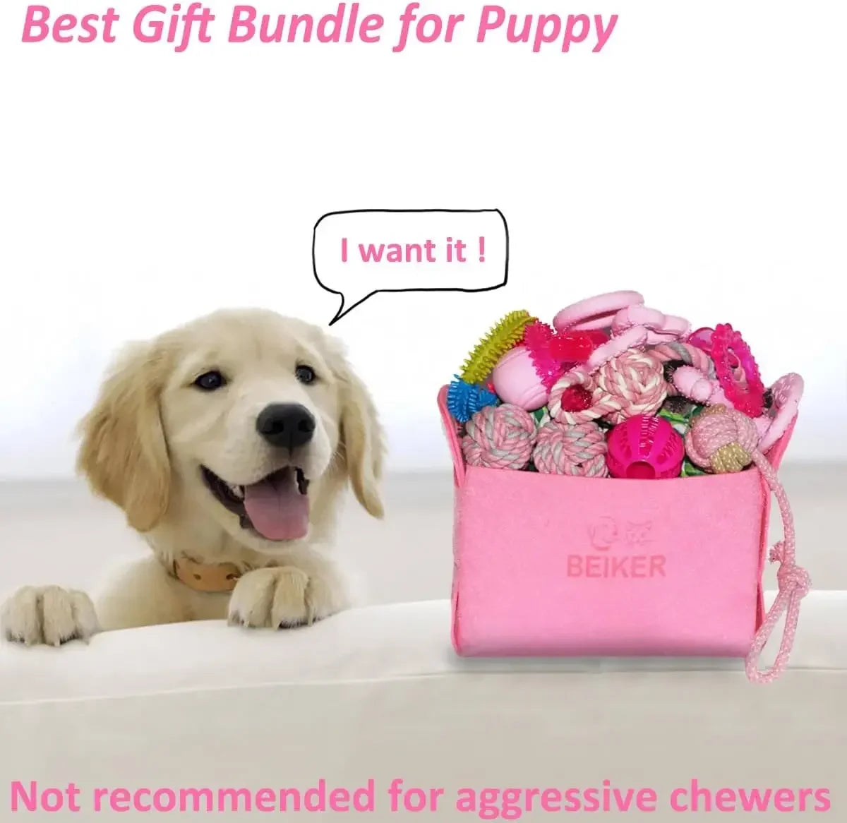 Christmas Dog 15 Pack, Puppy Chew Toys for Teething Small/Medium Puppies.