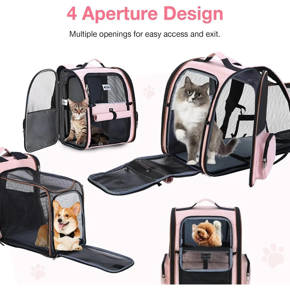 Backpack Expandable Foldable Carrier Holds up to 18 lb. Cat/Dog