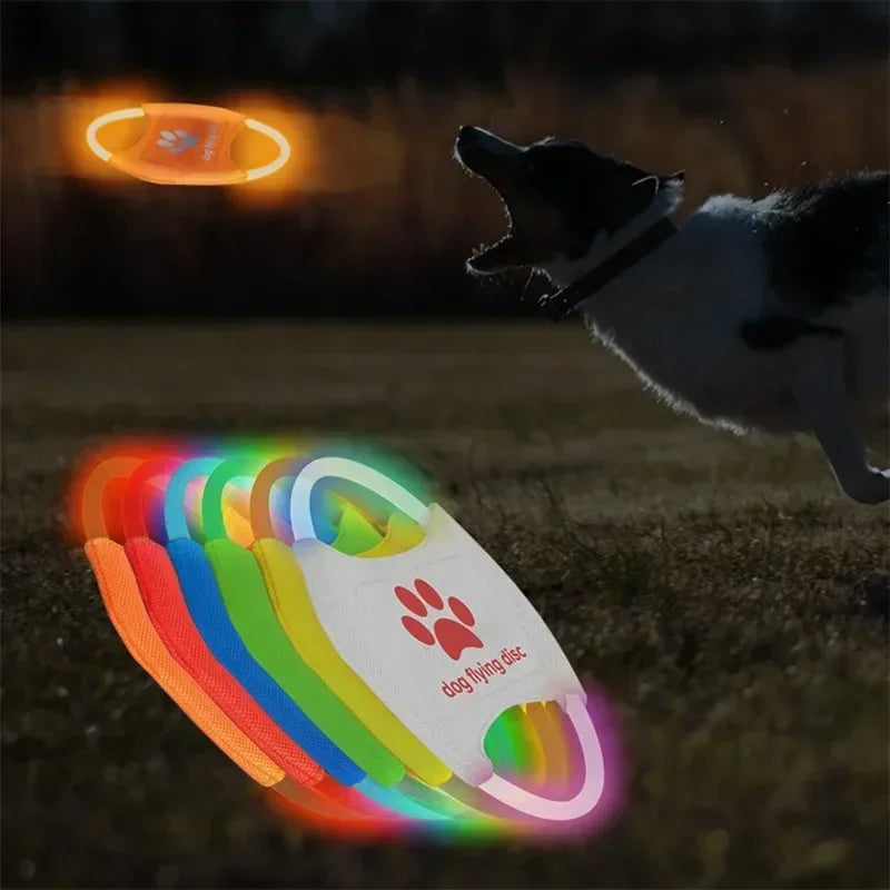 Dog Flying Discs 3 Modes Light Glowing LED luminous Training Flying Toys