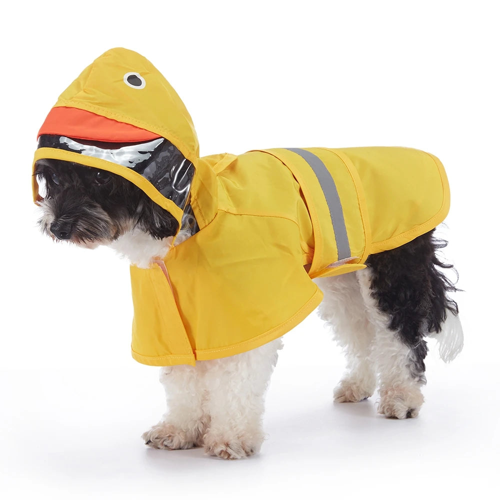 Reflective Raincoat Hooded Waterproof Jacket Clothes for Dogs