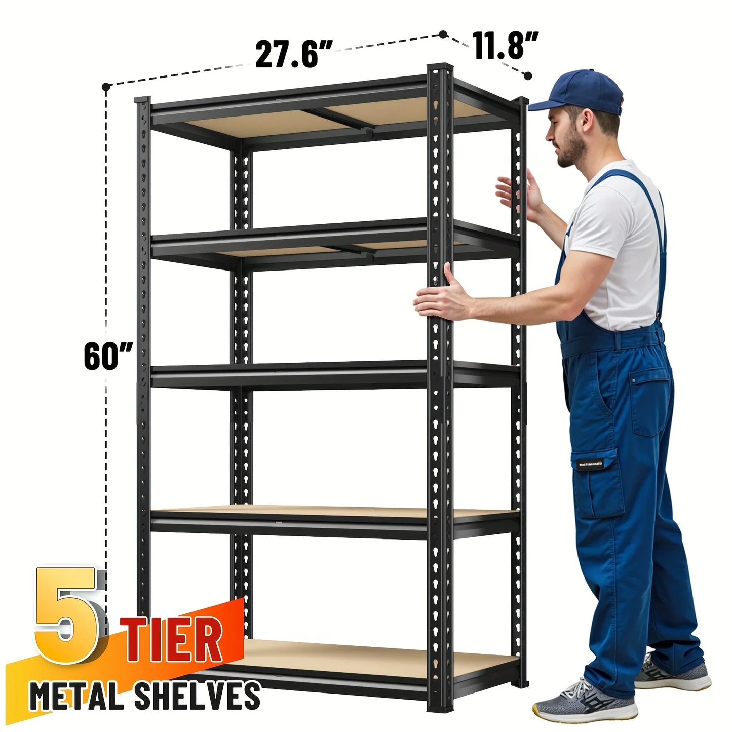 2000 lbs Heavy Duty Storage Shelving Unit 5-Tier Adjustable for Garage