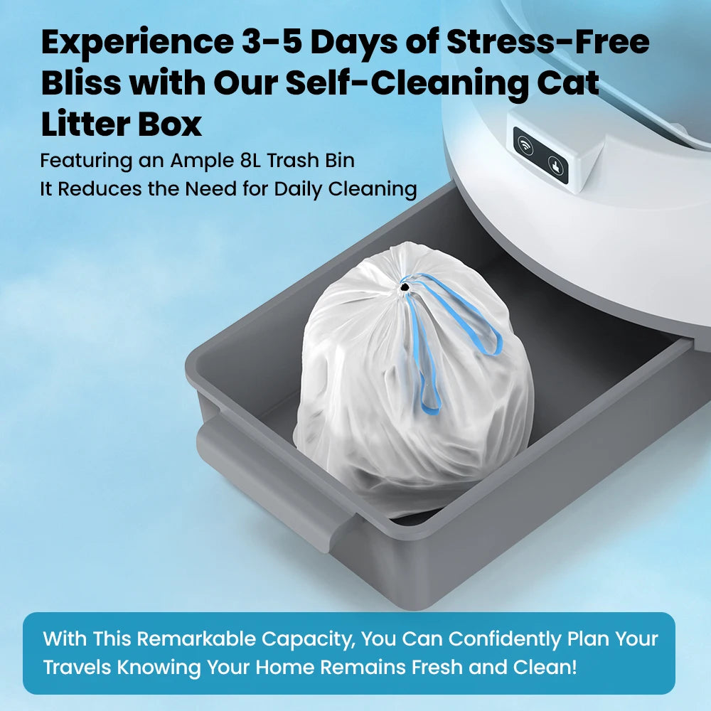 Cat Litter Box, Self-Cleaning with Tuya App Control, Large Capacity,
