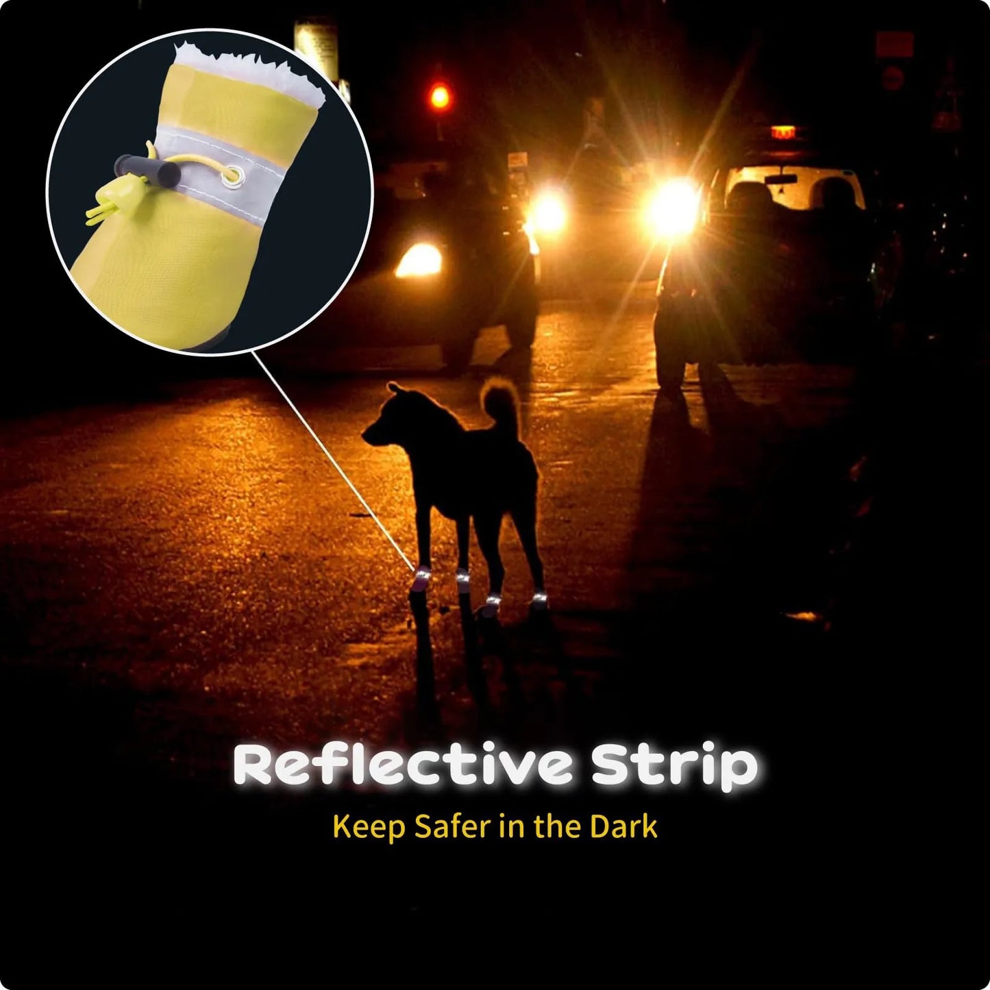 Breathable Soft-Soled Dog Shoes Non-Slip Walking Shoes Adjustable Foot Covers.